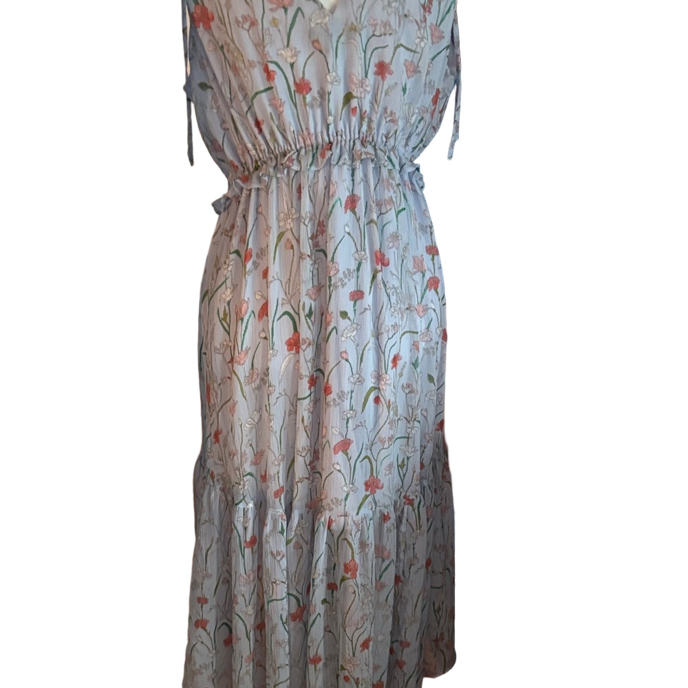 Banana Republic Blue Floral Midi Dress - Picture 4 of 5